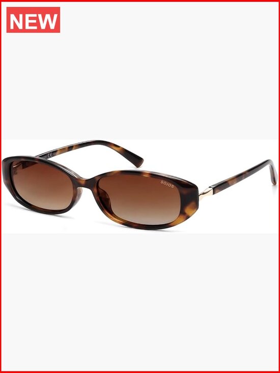 Trendy Polarized Retro Oval Sunglasses for Women Chic 90s Sunnies Lightweight main image 5